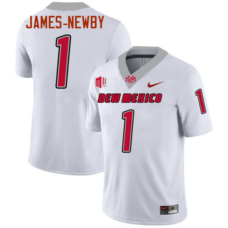 Keyshawn James-Newby UNM Lobos Jersey,New Mexico Lobos Football Jersey,Uniforms-White